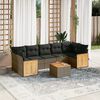 vidaXL Set Divano da Giardino 8 pz con Cuscini Grigio in Polyrattan