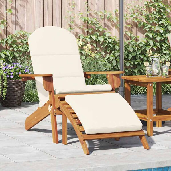 vidaXL Sedia Adirondack Giardino con Poggiapiedi Legno Massello Acacia