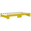 vidaXL Divano Letto Estraibile con Cassetti Giallo 100x200cm Velluto
