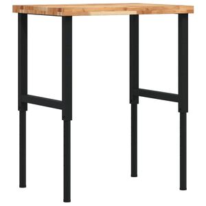 vidaXL Banco Lavoro 80x60x(73-99,5) cm Legno di Acacia Rettangolare