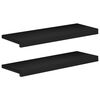 vidaXL Tappeti per scale 2 pz 80 x 25 x 2 cm Nero