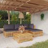 vidaXL Set Divani da Giardino 5 pz con Cuscini Legno Massello di Teak