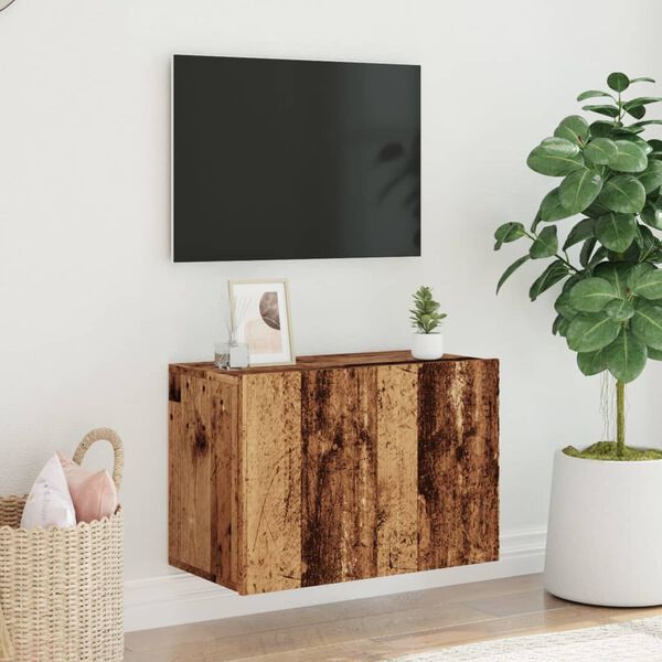 vidaXL Mobile TV a Parete Legno Antico 60x30x41 cm