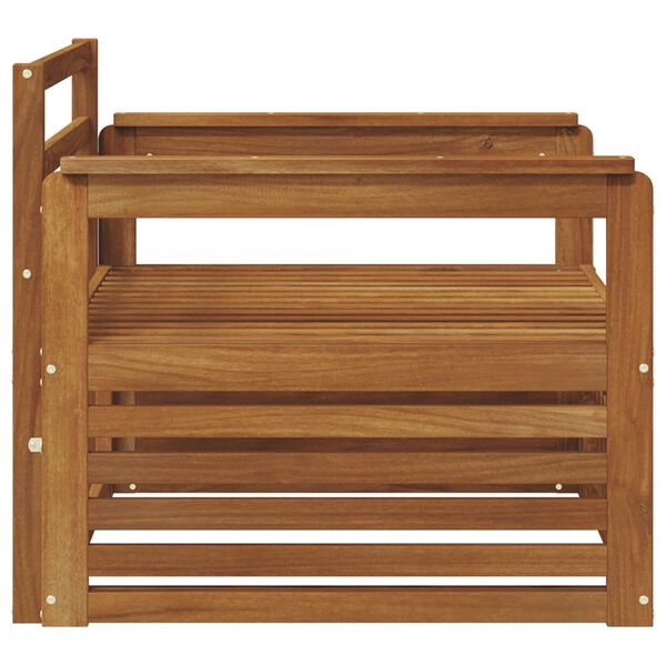 vidaXL 2 Pezzo Divano con Braccioli Legno di Acacia Massello Naturale