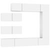 vidaXL Set di Mobili Porta TV 7 pz Bianco in Legno Multistrato