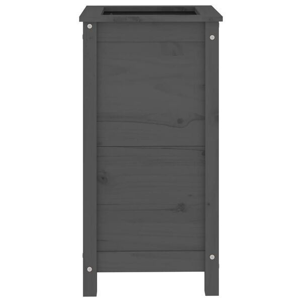 vidaXL Fioriera da Giardino Grigia 40x40x78 cm Legno Massello di Pino