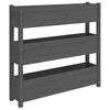 vidaXL Fioriera Grigia 112x25x104,5 cm in Legno Massello di Pino
