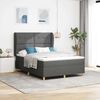 vidaXL Letto a molle con materasso Grigio scuro 200 x 160 cm Tessuto