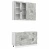 vidaXL Unit&agrave; Cucina LUCCA 4 pz Grigio Cemento Legno ingegnerizzato