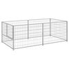 vidaXL Gabbia per Cani Argento 200x100x70 cm in Acciaio