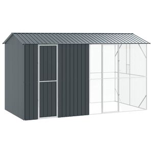 vidaXL Gabbia per uccelli Antracite 430 x 208 x 247 cm Acciaio zincato