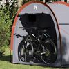 vidaXL Tenda porta biciclette Grigio e arancione 210 x 90 x 174 cm