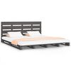 vidaXL Giroletto Grigio 150x200 cm in Legno Massello di Pino King Size