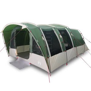 vidaXL Tenda Familiare a Tunnel per 8 Persone Verde Impermeabile