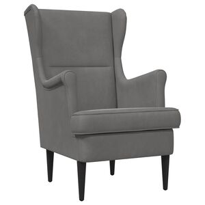 vidaXL Poltrona Grigio Scuro Velluto
