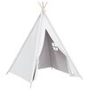 vidaXL Tenda Tipi Bimbi Borsa Bianco Microfibra Strisce 120x120x150cm