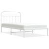 vidaXL Giroletto con Testiera Metallo Bianco 100x200 cm
