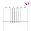 vidaXL Recinzione per Giardino 3 pcs Grigio 5,1 x 1,2 m