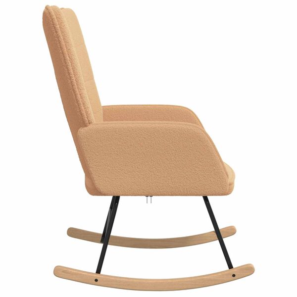 vidaXL Sedia a dondolo Beige Tessuto Sherpa