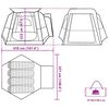 vidaXL Tenda da Campeggio per Auto per 4 Persone Verde Impermeabile