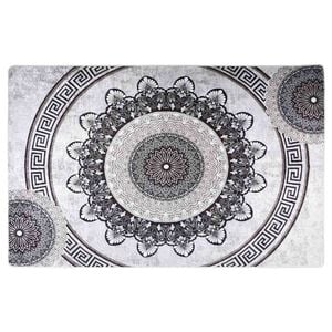 vidaXL Tappeto Lavabile 80x150 cm Nero e Grigio