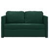 vidaXL Divano Letto da Terra 2 in 1 Verde Scuro 122x204x55 cm Velluto