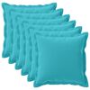 vidaXL Federa 6 pz HOUTEN Turchese 55 x 55 cm Poliestere