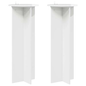 vidaXL Supporto per piante 2 pcs Bianco Lucido &Oslash;40 x 100 cm