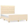 vidaXL Giroletto senza Materasso Crema 140x200 cm in Tessuto