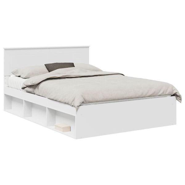 vidaXL Struttura del letto Bianco 140 x 190 cm Legno multistrato