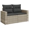 vidaXL Set Divani da Giardino 11 pz con Cuscini in Polyrattan Grigio