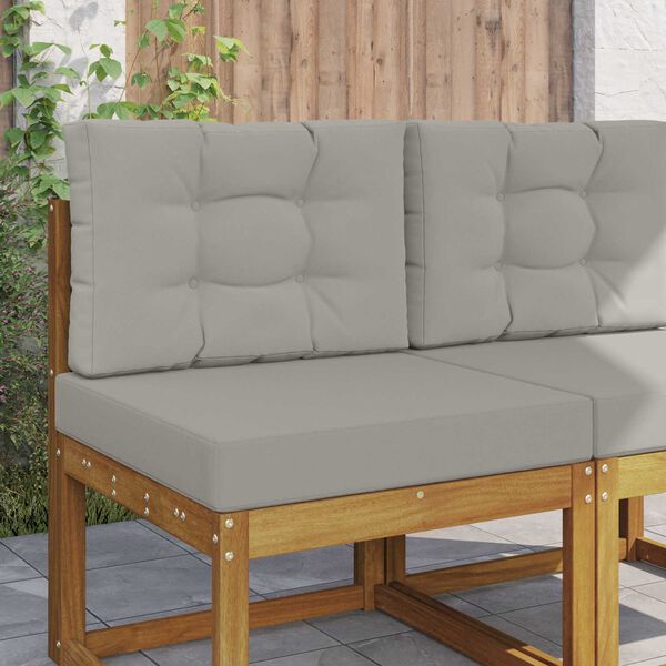 vidaXL Cuscino per divano da esterno 2 pcs Grigio Poliestere