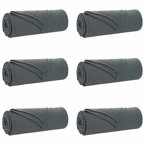 vidaXL Coperte da Pile 6 pz Grigio Scuro 350 x 270 cm 8.09 kg Panno