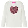 Maglietta da Bambina a Maniche Lunghe Ecru 104