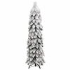 vidaXL Albero di Natale Artificiale con 80 LED e Neve Floccata 150 cm