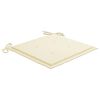 vidaXL Sedie Batavia 2 pz con Cuscini Crema in Massello di Teak