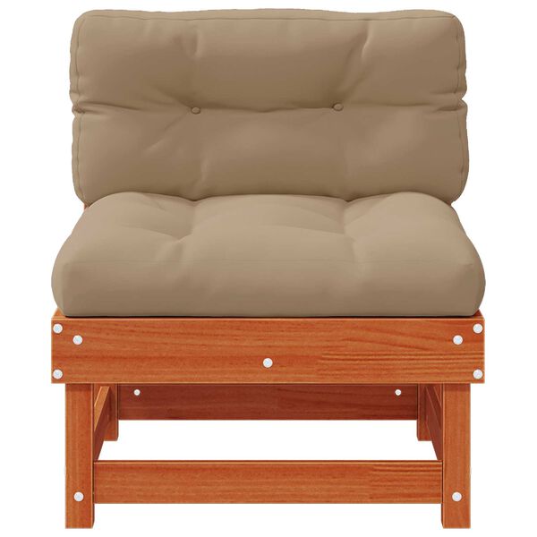 vidaXL Divano Medio da Giardino Legno di pino massiccio Marrone Cera