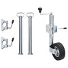 vidaXL Ruota Martinetto 60 mm con 2 Tubi Supporto e 3 Morsetti Divisi