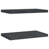 vidaXL Mensole a Muro 2 pz 50x30 cm Nero in Acciaio Inossidabile