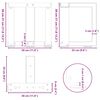 vidaXL Gambe per Tavolino da Caff&egrave; a Forma di T 2 pz Antracite 30x25x(30-31) cm Acciaio