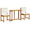 vidaXL Set Bistro da Giardino 3 pcs Marrone Legno di Acacia Massello