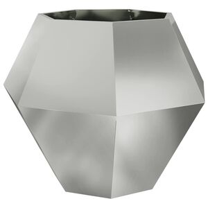vidaXL Fioriera Argento 100 x 100 x 80 cm Acciaio zincato