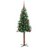 vidaXL Albero di Natale snodato con 150 LED con supporto Verde 150 cm