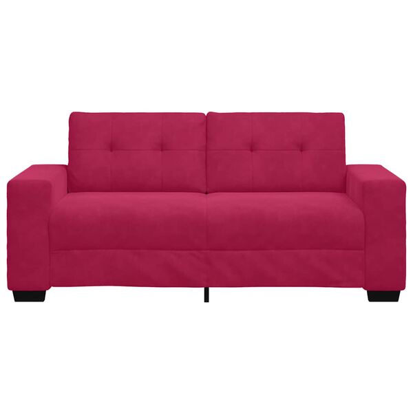 vidaXL Divano Divanetto Rosso Vino 180x77x82 cm in Velluto