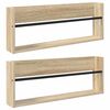 vidaXL Scaffale per riviste 2 pz Rovere Sonoma 80 x 12 x 30 cm