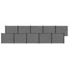 vidaXL Pannello di Recinzione 10 pcs WPC e Alluminio Grigio