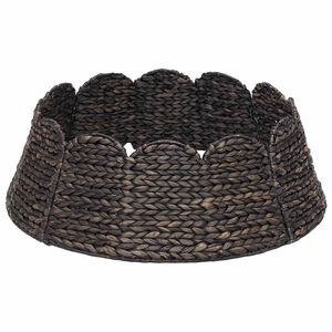 vidaXL Collare per Albero di Natale Rotondo Nero Diam. 45 x 22 cm