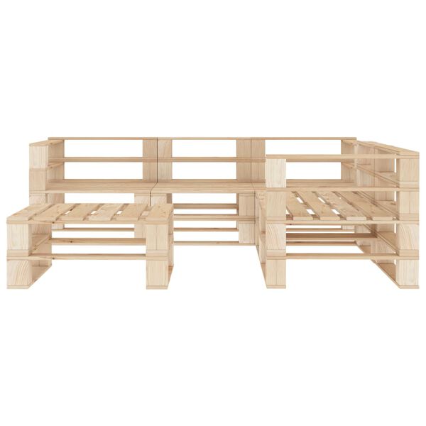 vidaXL Set Divani da Giardino Pallet 6 pz in Legno
