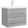 vidaXL Mobile Bagno e Lavabo Integrato Grigio Sonoma Legno Multistrato