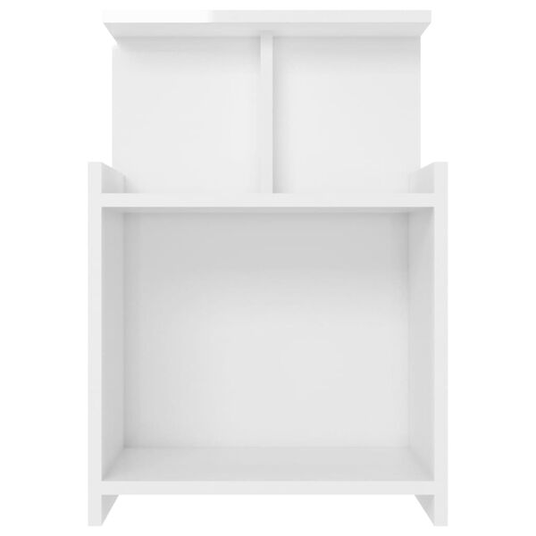 vidaXL Comodini 2pz Bianco Lucido 40x35x60 cm in Legno Multistrato